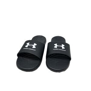 Under Armour Ansa Fixed Slide Black White Mens 11